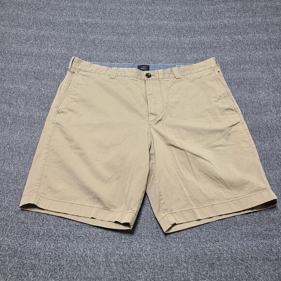 J Crew Mens Shorts 36 Beige Flat Front Beach Outdoor Hiking Stretch Deck Chino - Picture 1 of 8